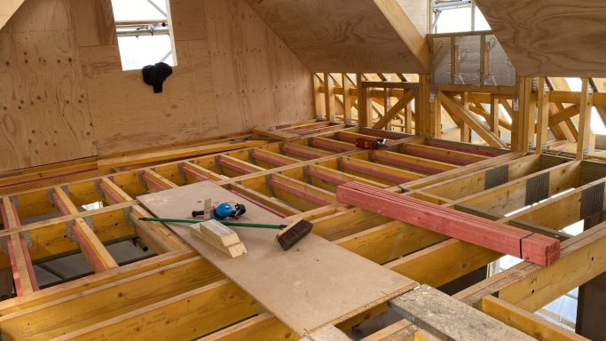 Lynton project, in the roof