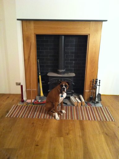 Oak fireplace